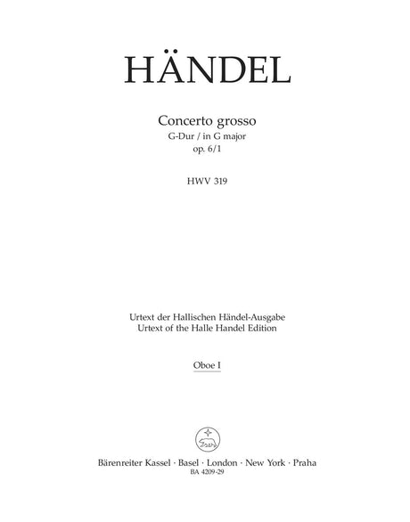 Handel: Concerto grosso in G Major, HWV 319, Op. 6, No. 1