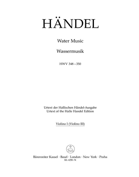 Handel: Water Music, HWV 348-350