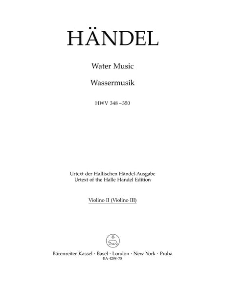 Handel: Water Music, HWV 348-350