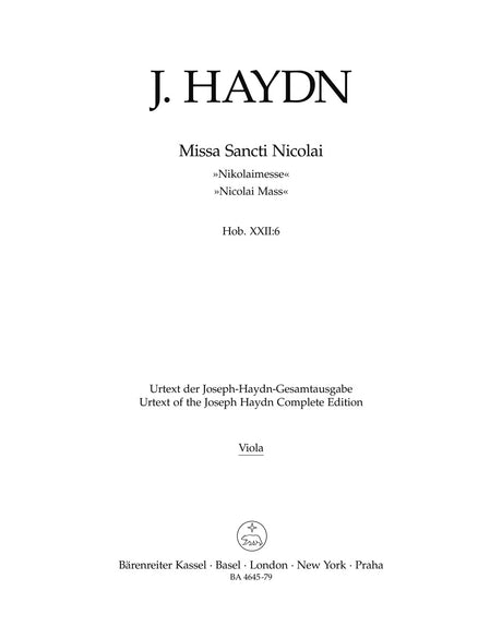 Haydn: Missa Sancti Nicolai, Hob. XXII:6