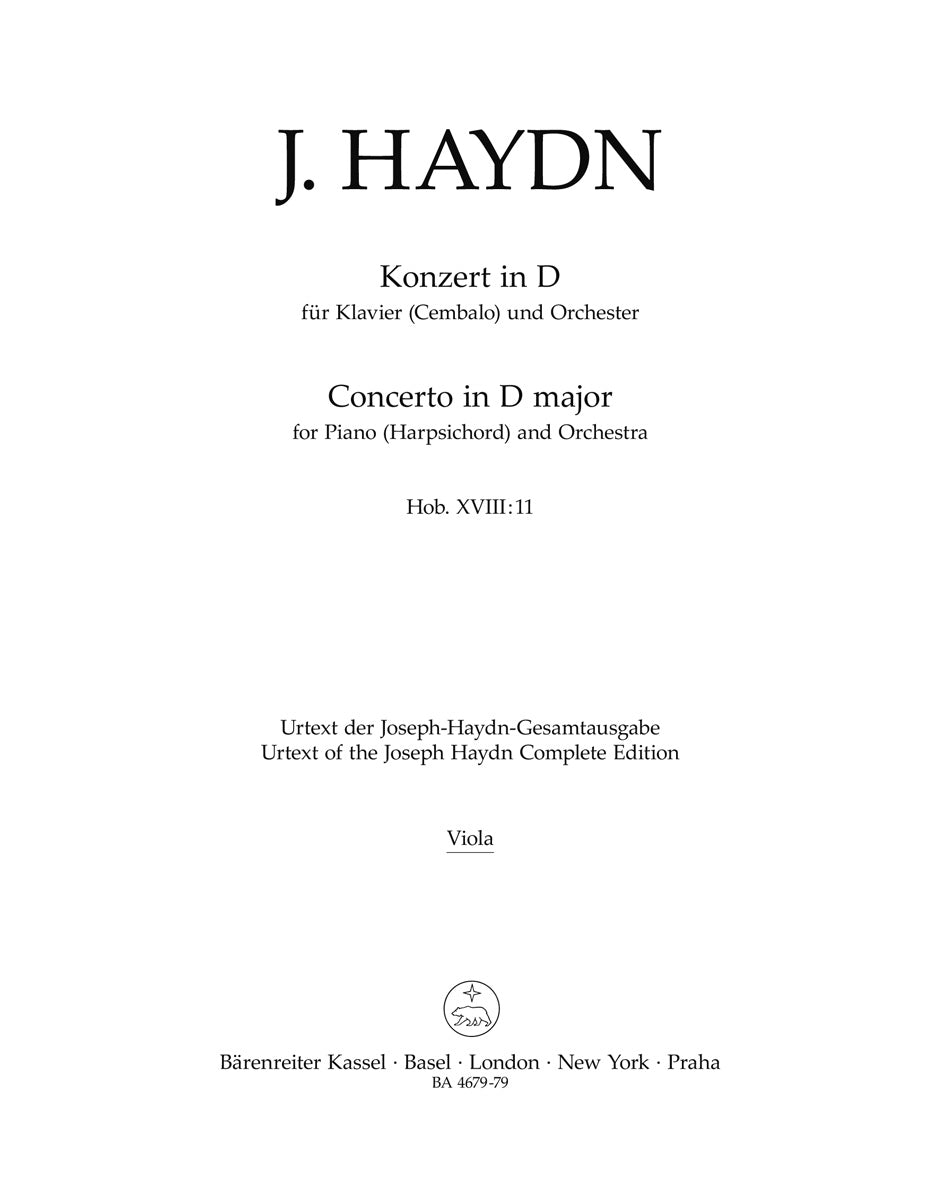 Haydn: Piano Concerto in D Major, Hob. XVIII:11