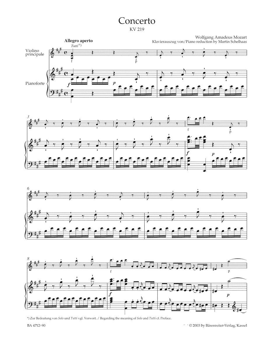 Mozart: Violin Concerto No. 5 in A Major