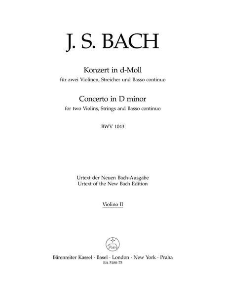 Bach: Concerto for 2 Violins in D Minor, BWV 1043