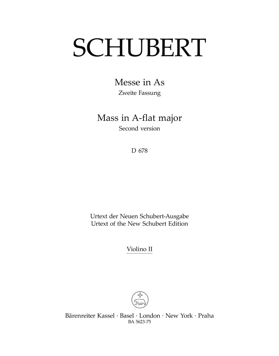 Schubert: Mass in A-flat Major, D 678