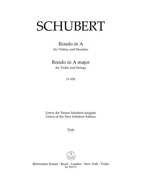 Schubert: Rondo in A Major, D 438