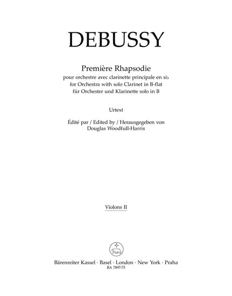 Debussy: Première Rhapsodie