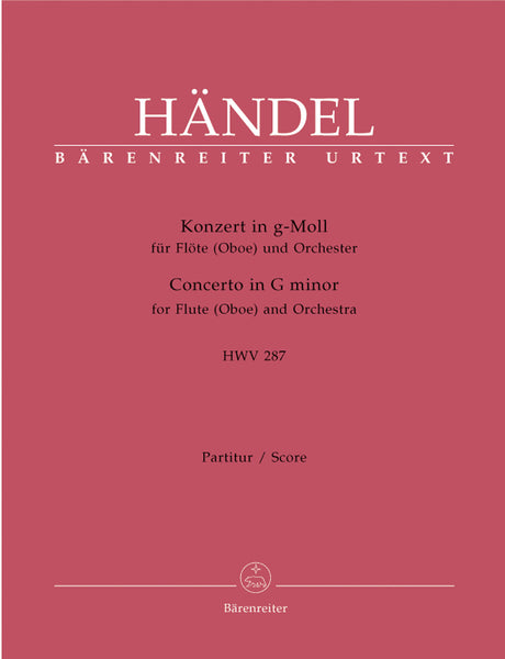 Handel: Concerto for Flute (or Oboe) in G Minor, HWV 287