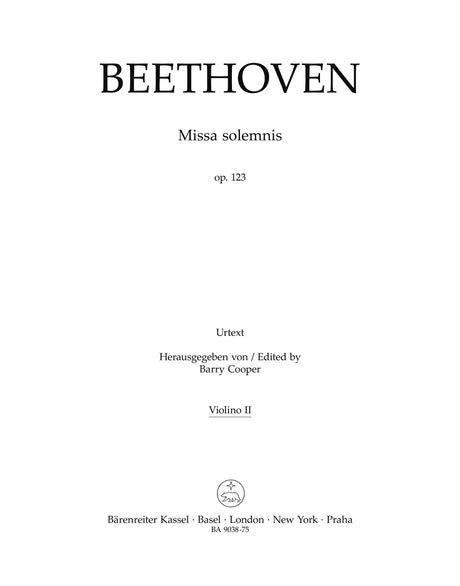 Beethoven: Missa solemnis, Op. 123