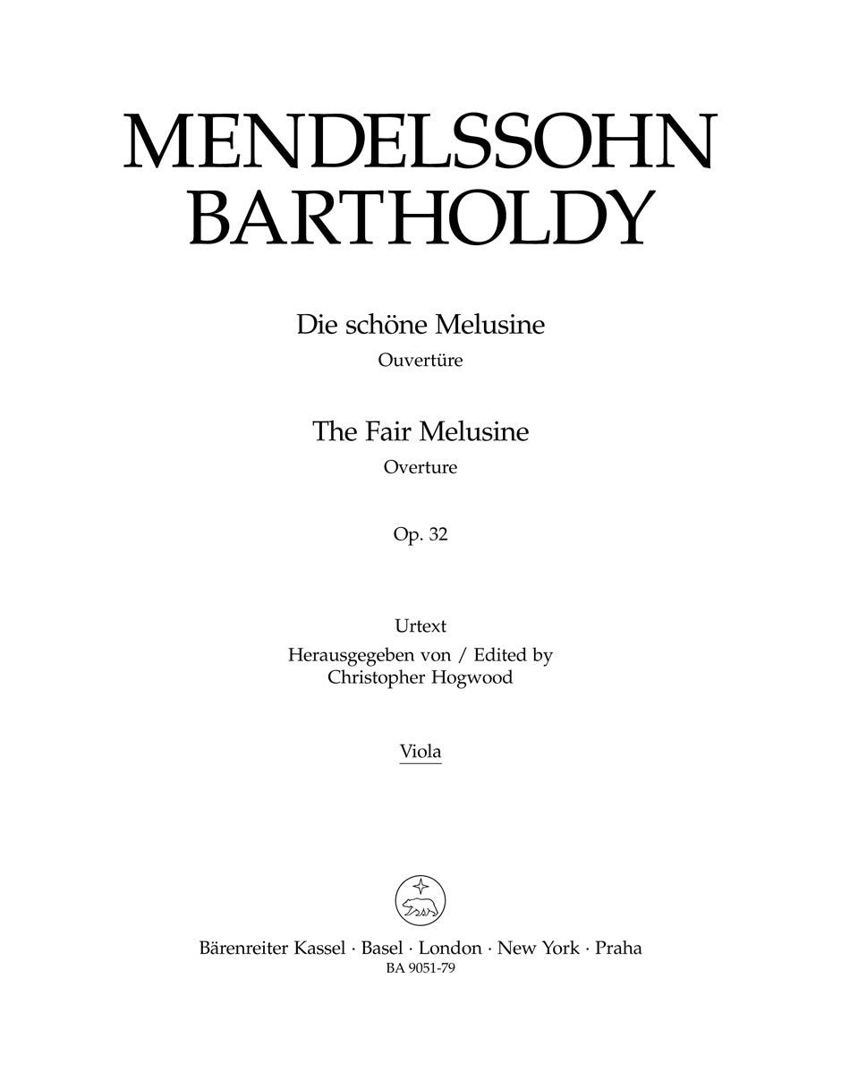 Mendelssohn: Die schöne Melusine, MWV P 12, Op. 32