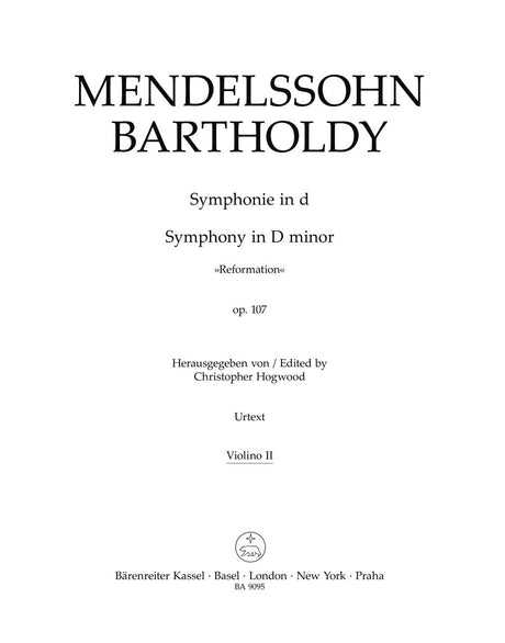 Mendelssohn: Symphony No. 5 in D Minor, Op. 107 ("Reformation Symphony")