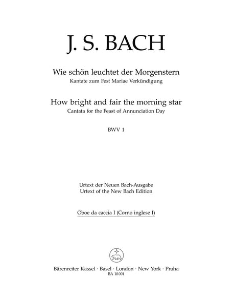 Bach: Wie schön leuchtet der Morgenstern, BWV 1