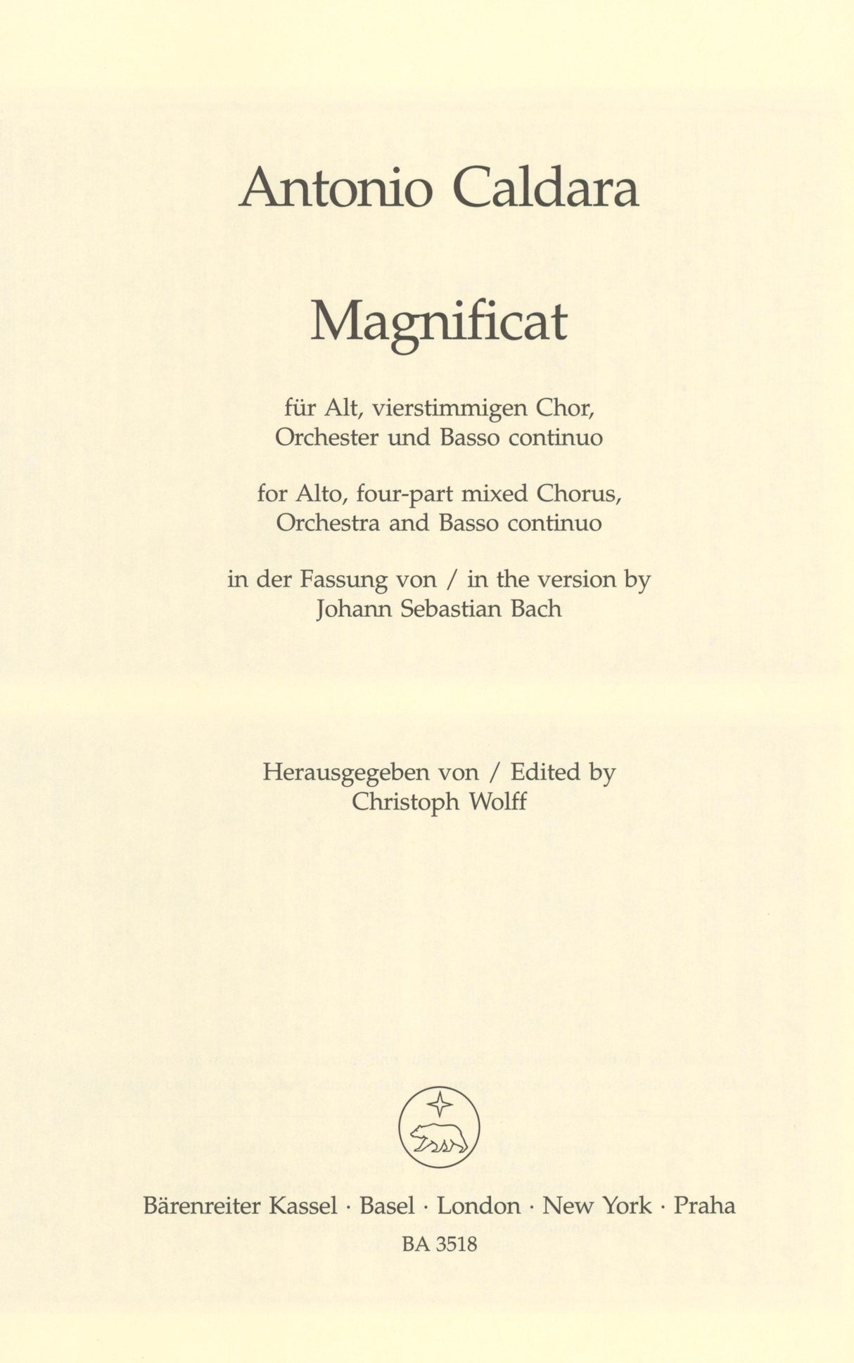 Caldara: Magnificat in C Major