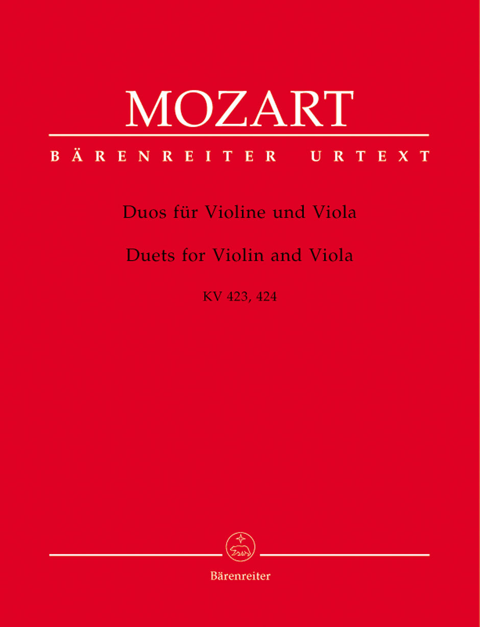 Mozart: Duets for Violin and Viola, K. 423 and 424