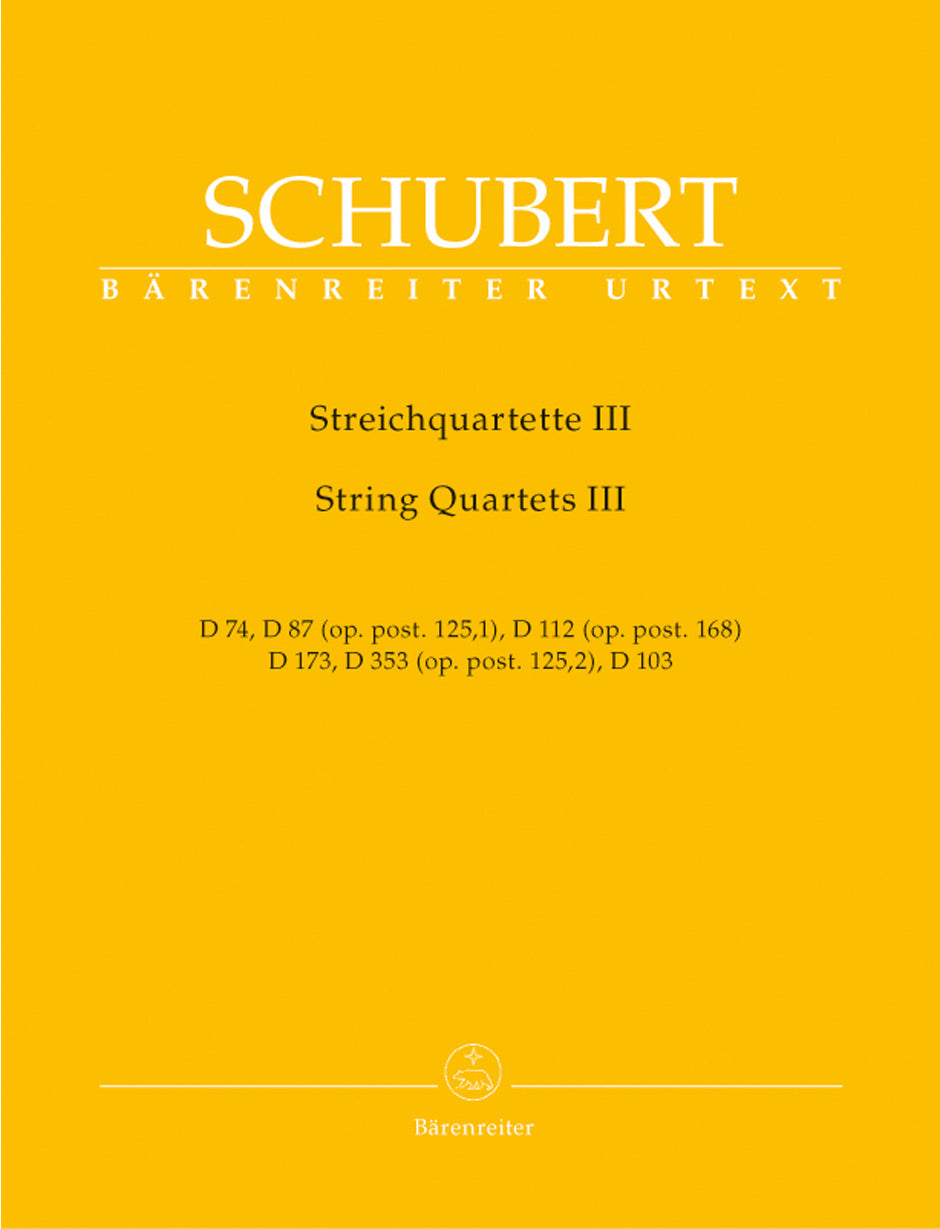 Schubert: String Quartets - Volume 3