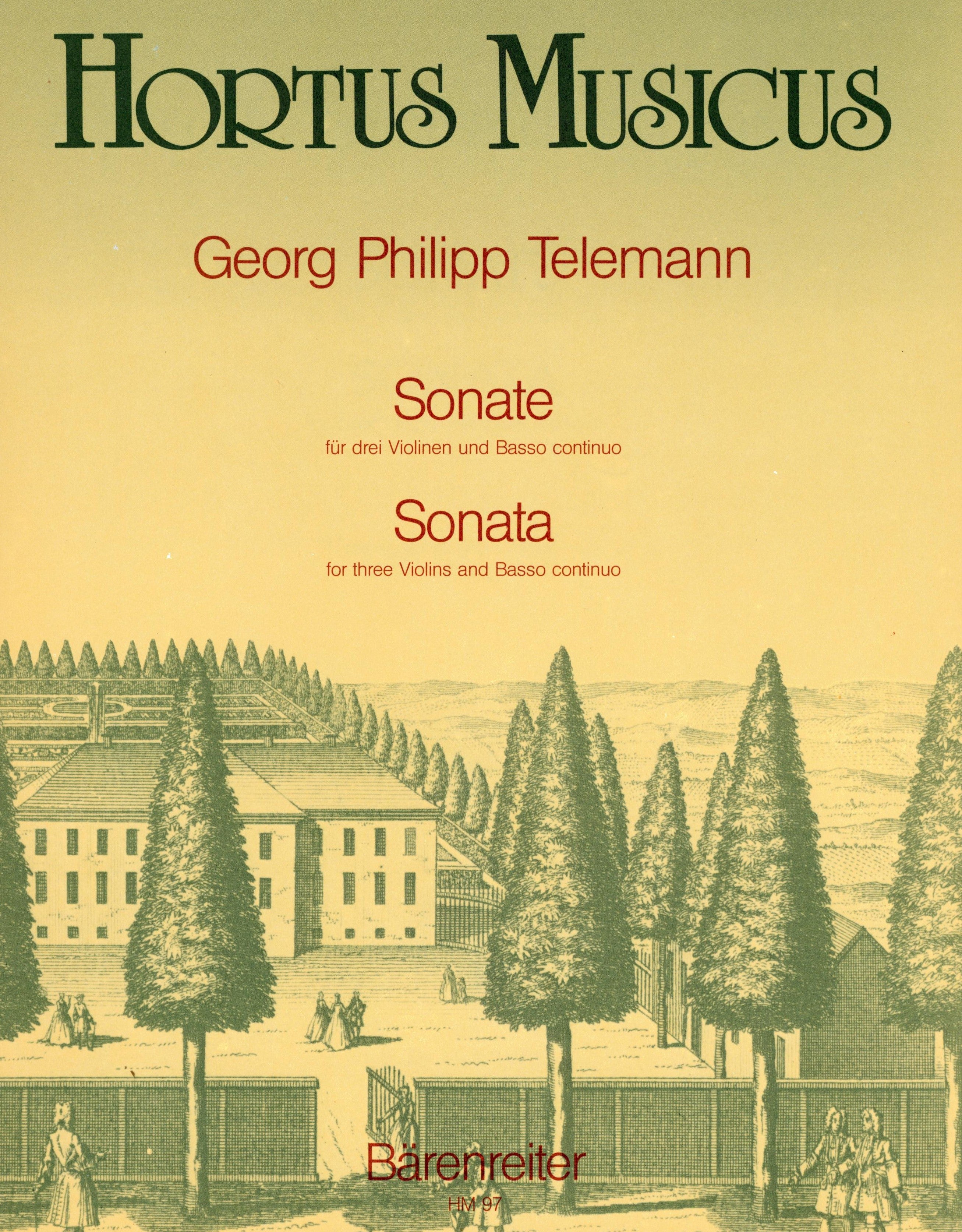 Telemann: Sonata for Three Violins and Basso continuo in B Major
