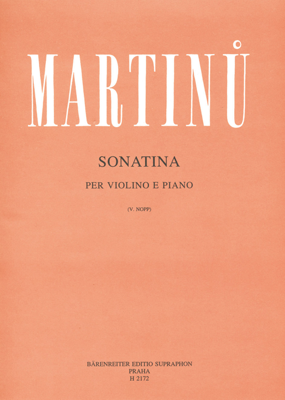 Martinů: Sonatina for Violin and Piano