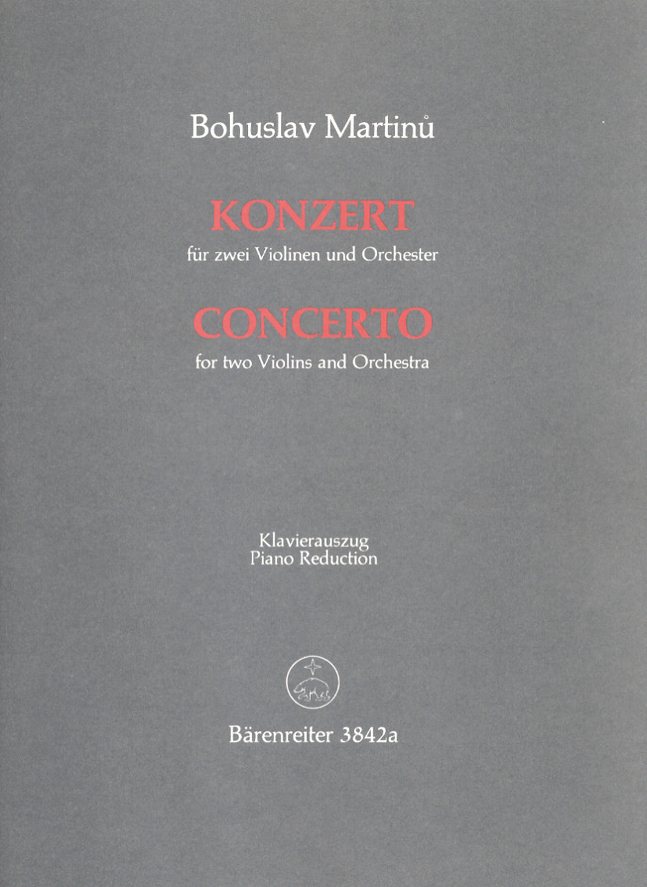 Martinů: Concerto for 2 Violins and Orchestra