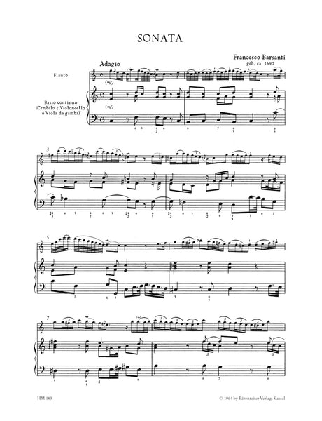 Barsanti: Recorder Sonata in C Major