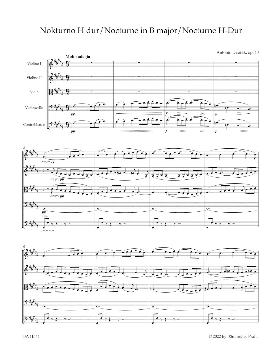 Dvořák: Nocturne in B Major, B. 47, Op. 40