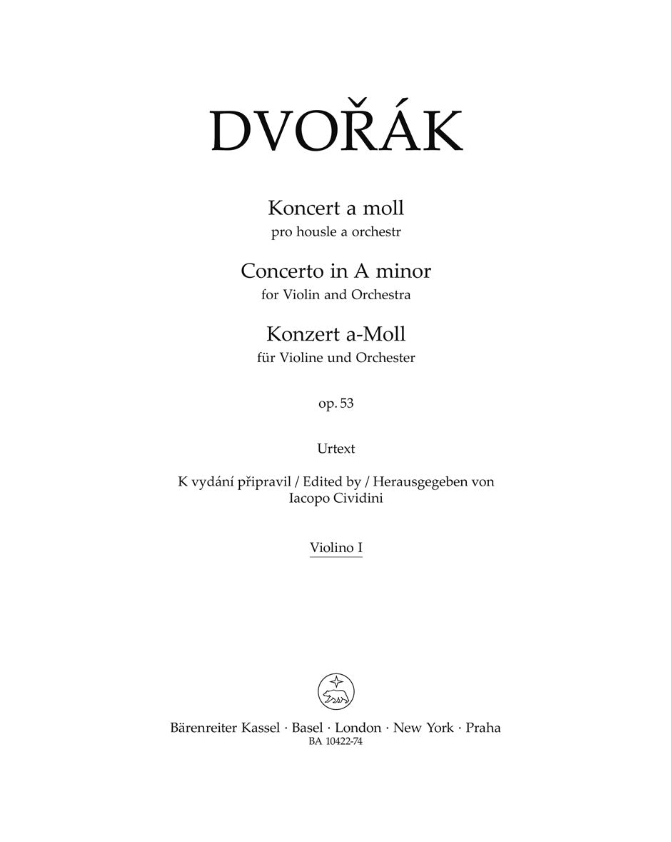 Dvořák: Violin Concerto in A Minor, Op. 53