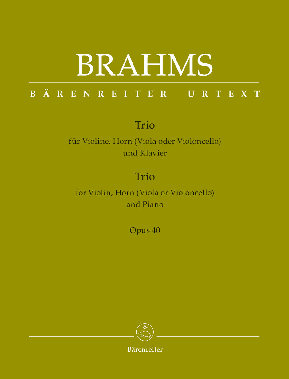 Brahms: Horn Trio, Op. 40