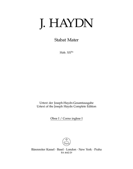 Haydn: Stabat Mater, Hob. XX bis