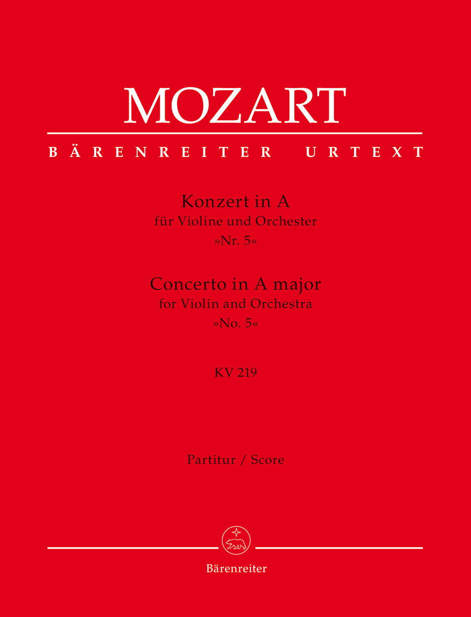 Mozart: Violin Concerto No. 5 in A Major, K. 219