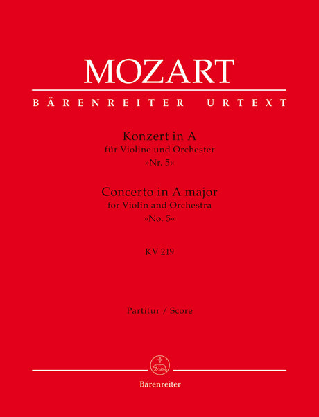 Mozart: Violin Concerto No. 5 in A Major, K. 219