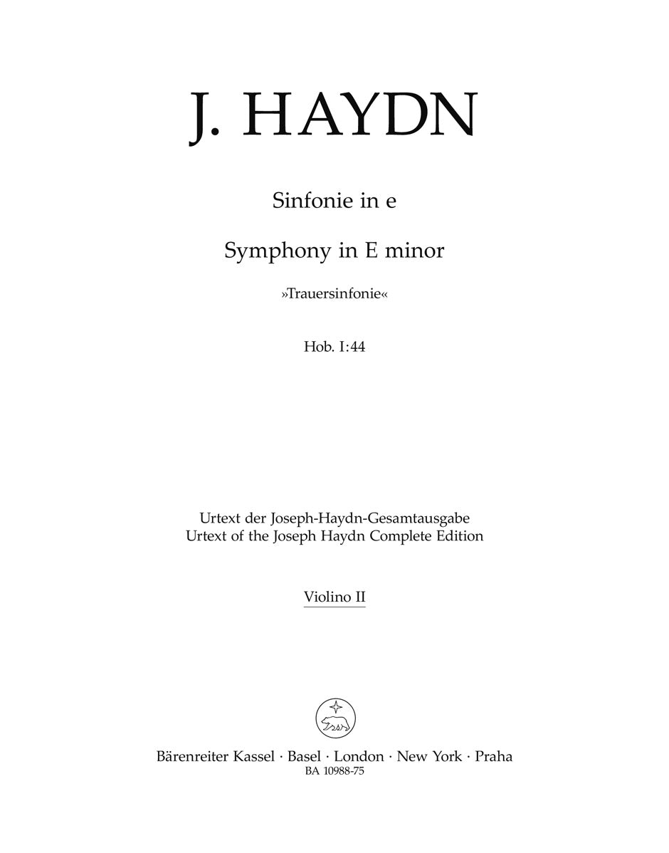 Haydn: Symphony in E Minor, Hob. I:44