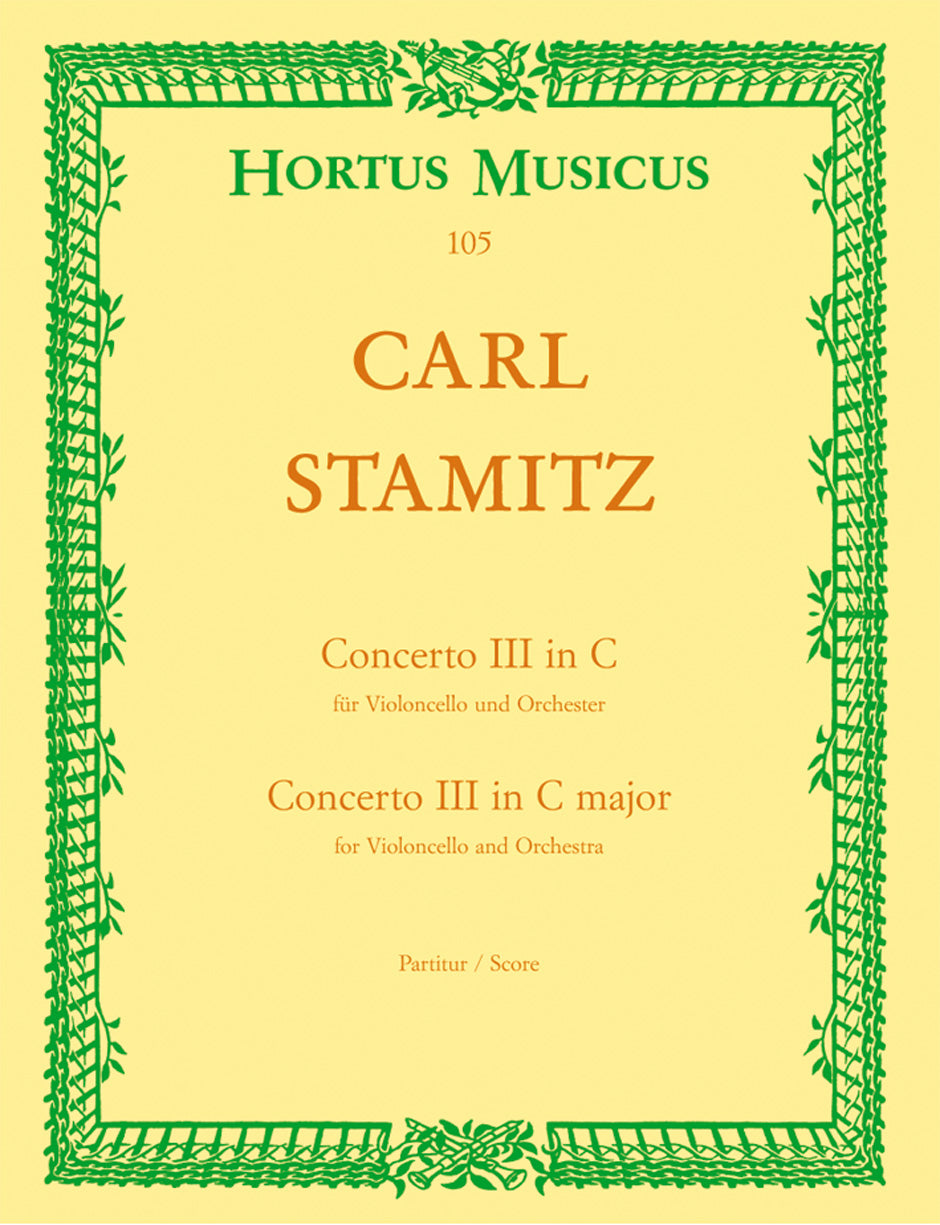 Stamitz: Cello Concerto No. 3 in C Major