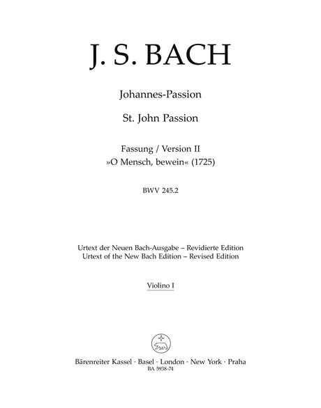 Bach: St. John Passion, BWV 245 - 1725 Version