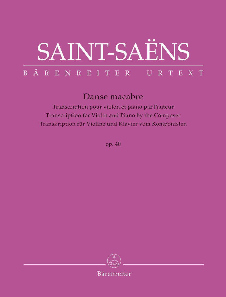 Saint-Saëns: Danse macabre, Op. 40 (version for violin & piano)