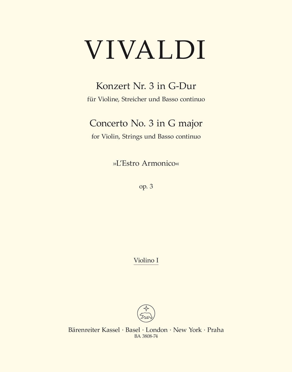 Vivaldi: Violin Concerto No. 3, RV 310