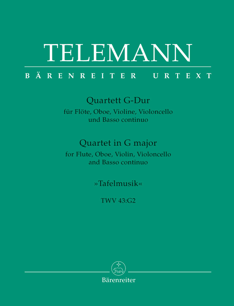 Telemann: Quartet in G Major for for Flute, Oboe, Violin, Cello and Basso continuo, TWV 43:G2