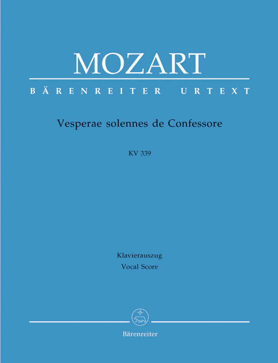 Mozart: Vesperae solennes de Confessore, K. 339 – Barenreiter US