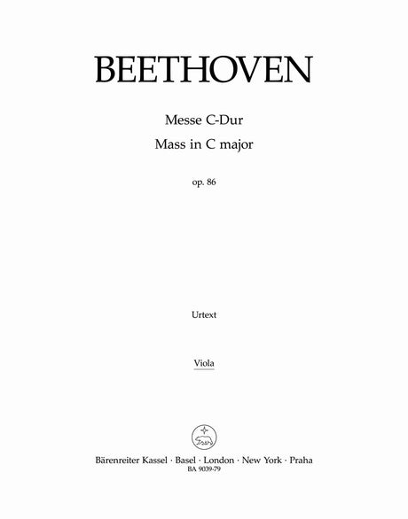 Beethoven: Mass in C Major, Op. 86