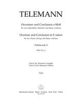 Telemann: Overture Suite and Conclusion in E Minor TWV 55:e1 & 50:5