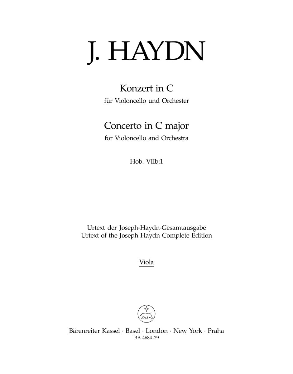 Haydn: Cello Concerto in C Major, Hob. VIIb:1