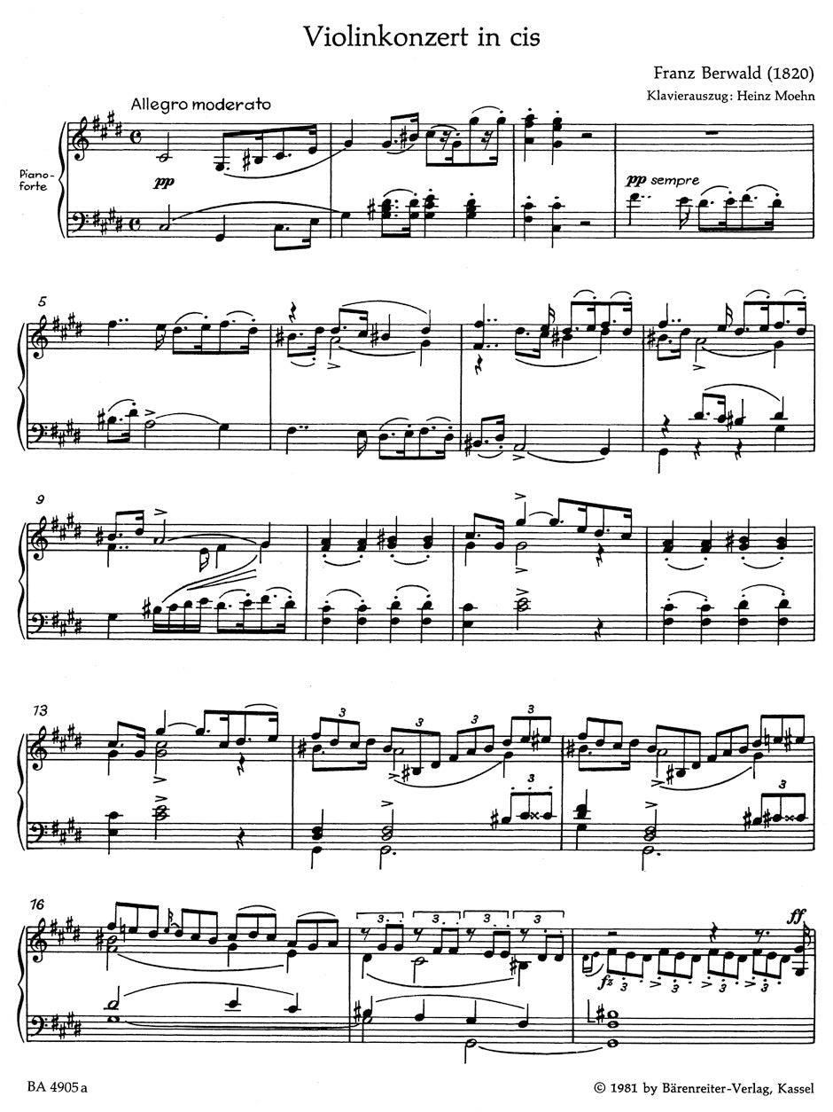 Berwald: Violin Concerto in C-sharp Minor