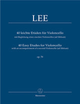 Lee: 40 Easy Cello Etudes, Op. 70