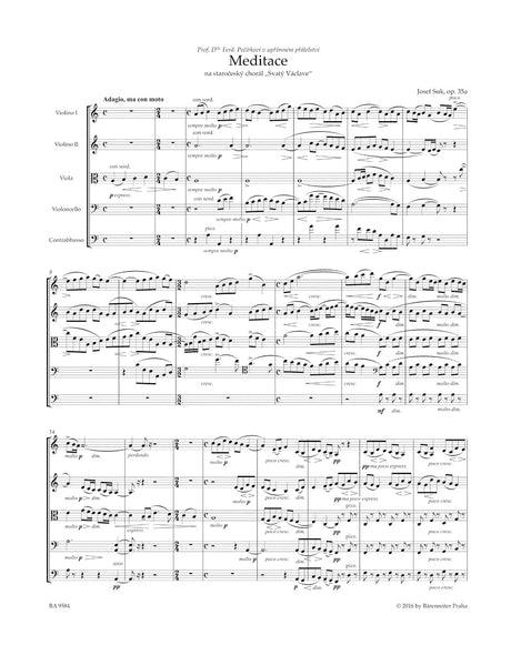 Suk: Meditation on the Czech Hymn "St. Wenceslas", Op. 35a