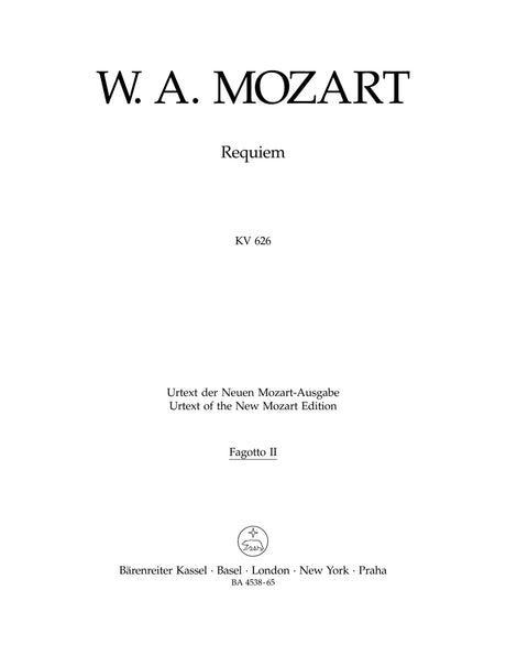 Mozart: Requiem, K. 626 (completed by Süssmayr)