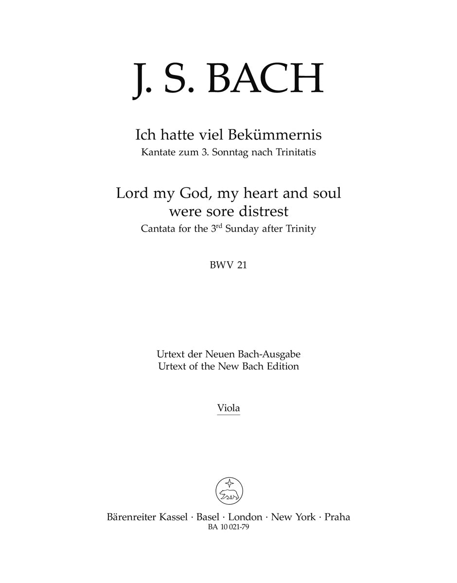 Bach: Ich hatte viel Bekümmernis, BWV 21