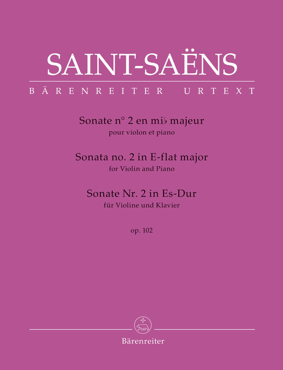 Saint-Saëns: Violin Sonata No. 2 in E-flat Major, Op. 102