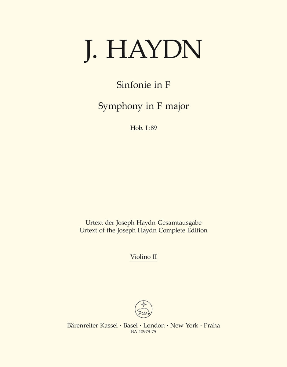 Haydn: Symphony in F Major, Hob. I:89