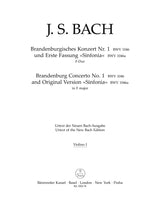 Bach: Brandenburg Concerto No. 1 and Original Version "Sinfonia" in F Major, BWV 1046 and 1046a (Urtext)