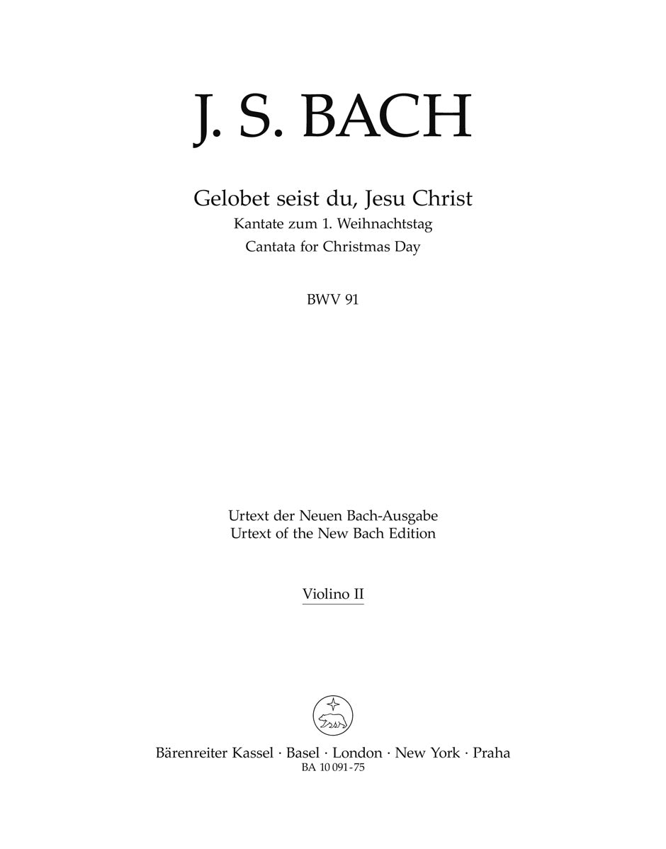 Bach: Gelobet seist du, Jesu Christ, BWV 91