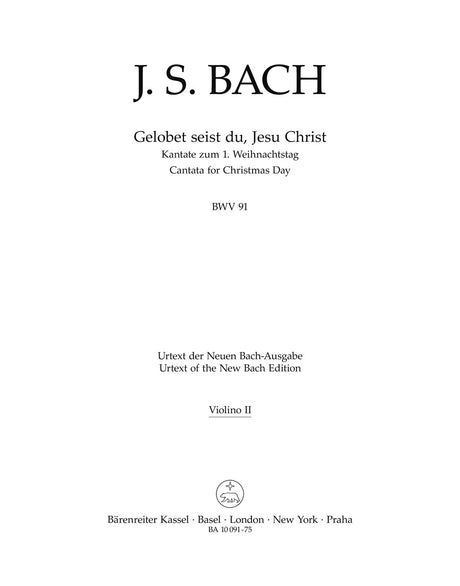 Bach: Gelobet seist du, Jesu Christ, BWV 91