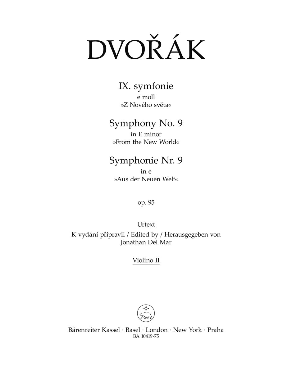 Dvořák: Symphony No. 9 in E Minor, Op. 95