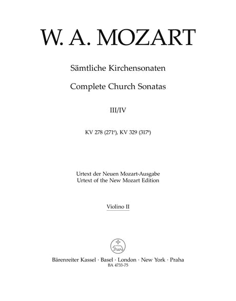 Mozart: Complete Church Sonatas - Volume 3 & 4 (K. 278 & K. 329)